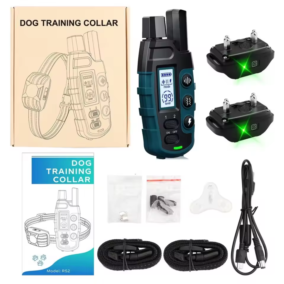 Collar de Entrenamiento Remoto para Perros – 1000M de Alcance, Impermeable y Recargable